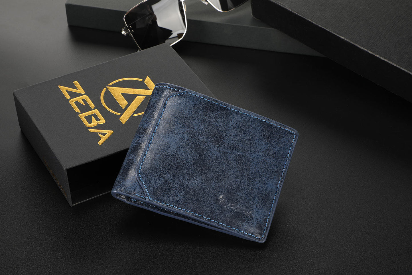 Zeba Premium Leather Trifold Wallet With Removable ID