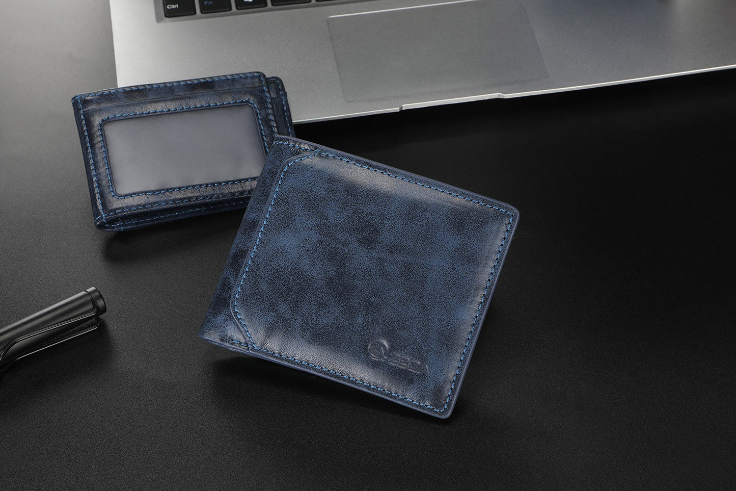 Zeba Premium Leather Trifold Wallet With Removable ID