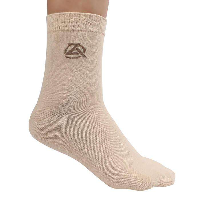 Zeba Crew Socks Product Image Black Beige