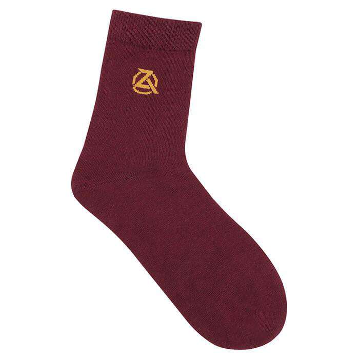 Zeba Crew Socks Product Image Maroon Unworn