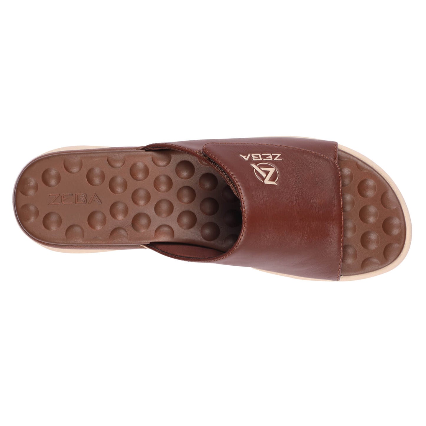 Brown Massaging Leather Sandals With Strap (Sizes 7-16 Available)