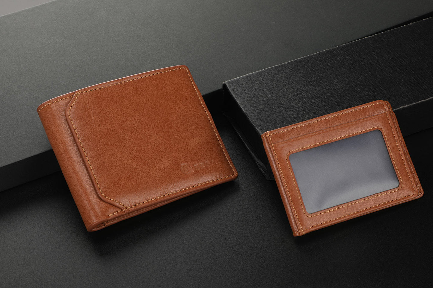 Zeba Premium Leather Trifold Wallet With Removable ID