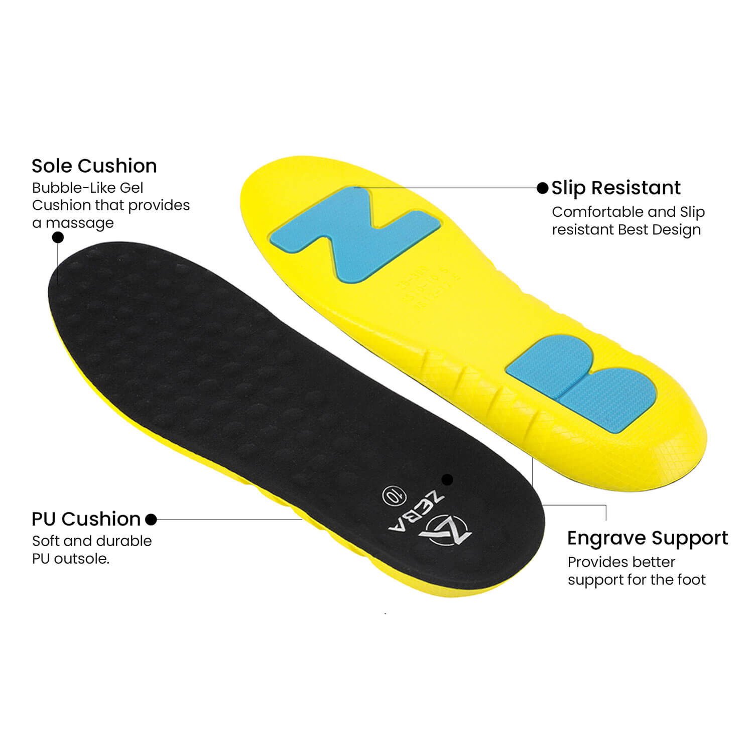 Men's Zeba Premium Comfort Insoles – Zeba Shoes