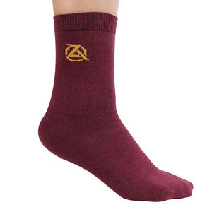 Zeba Crew Socks Product Image Maroon