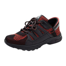 Load image into Gallery viewer, Obsidian Red Zeba Shoes Product Front Laces