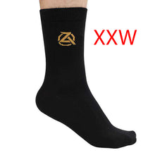 Load image into Gallery viewer, Extra-Extra Wide Black Zeba Crew Socks 6-Pack (Size matches your shoe size order!)