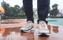 Load image into Gallery viewer, Beige Zeba Shoe Product Image Model Worn Outside