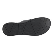 Load image into Gallery viewer, Black Massaging Leather Sandals (Sizes 7-16 Available)