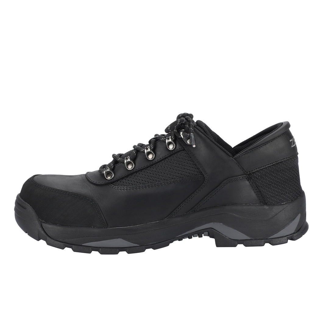 Industrial Black Genuine Leather Steel Toe Work Shoes (Sizes 7-16)