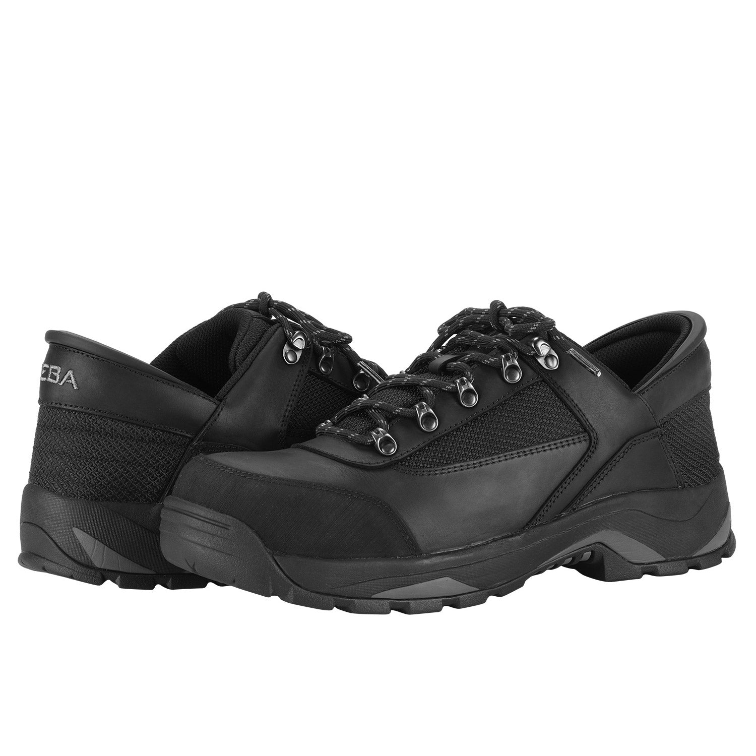 Industrial Black Leather Steel Toe Shoes (Sizes 7-16) – Zeba